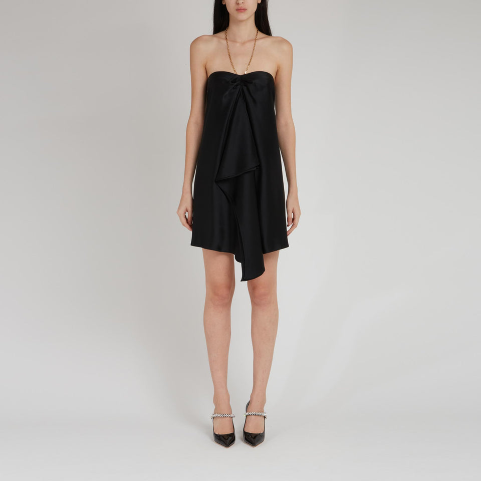 Mini dress in black fabric