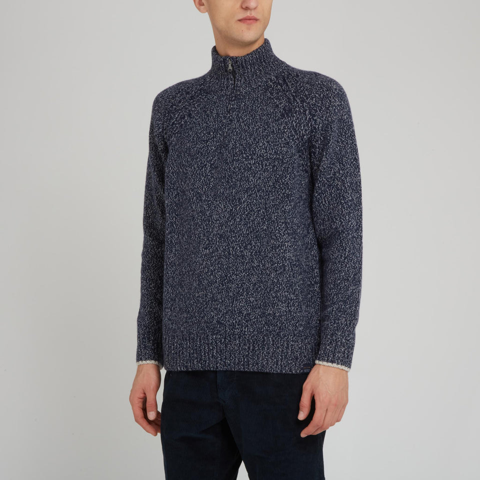 Maglia ''Riviera'' in lana e cashmere blu