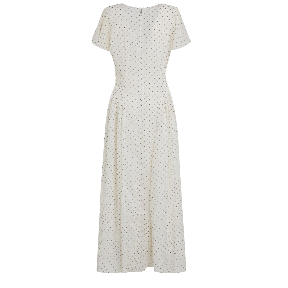 Abito lungo in tessuto  bianco