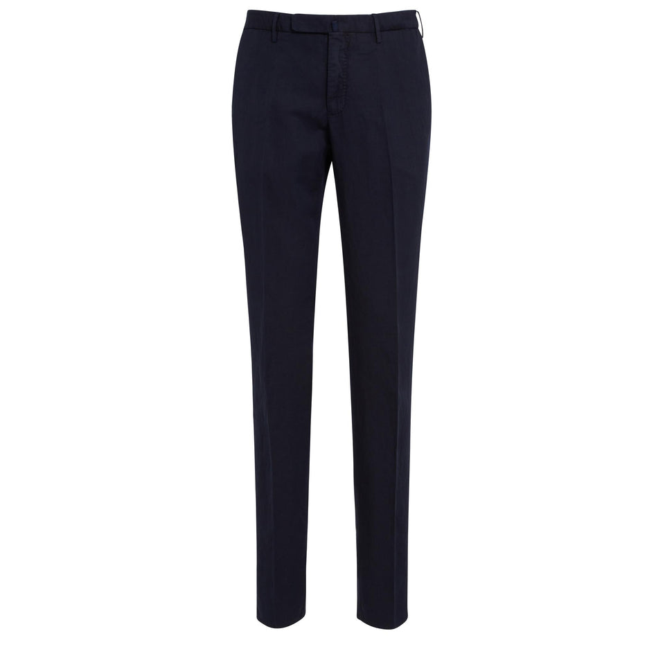 Pantalone in lino e cotone blu