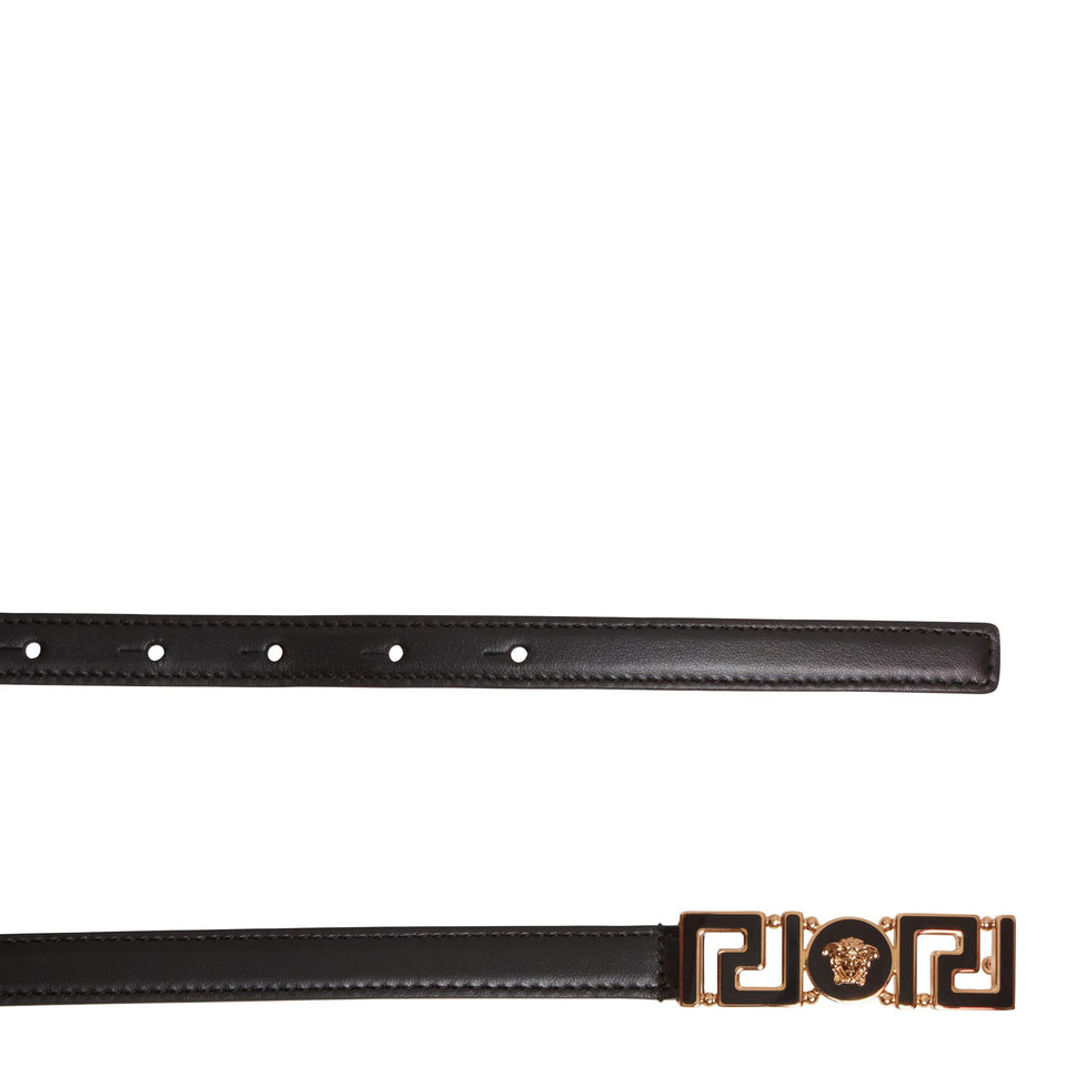 ''Greek Goddess'' black leather belt