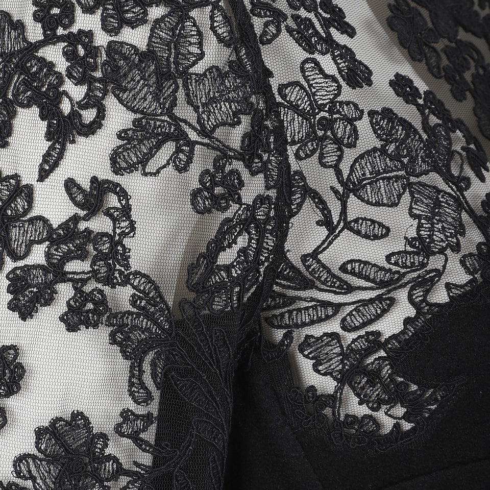 Abito in lana nero D472Q343 WHB95708 ERMANNO SCERVINO 