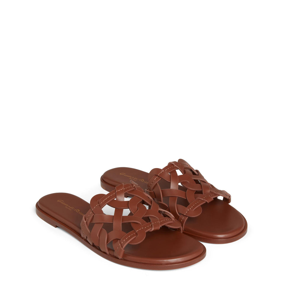 Sandali ''Amalfi'' in pelle marrone G15970 05CUOCLNHAVA GIANVITO ROSSI 