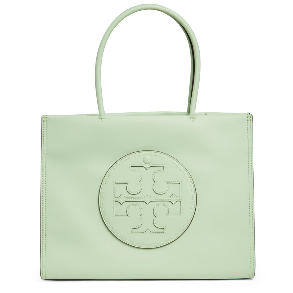 Borsa shopping '' Eco Ella'' piccola in pelle verde 145612 300 TORY BURCH 