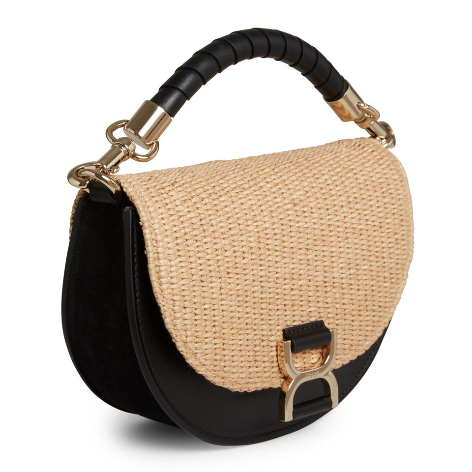 Borsa ''Marcie'' in pelle e paglia multicolor