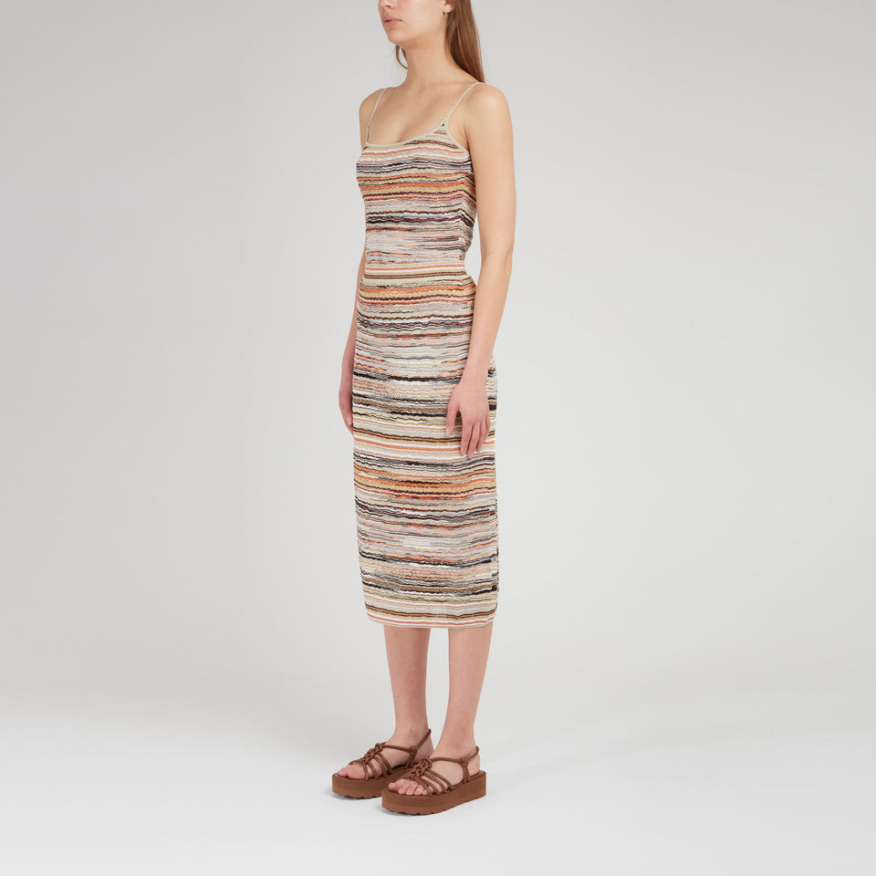 Canotta in tessuto multicolor