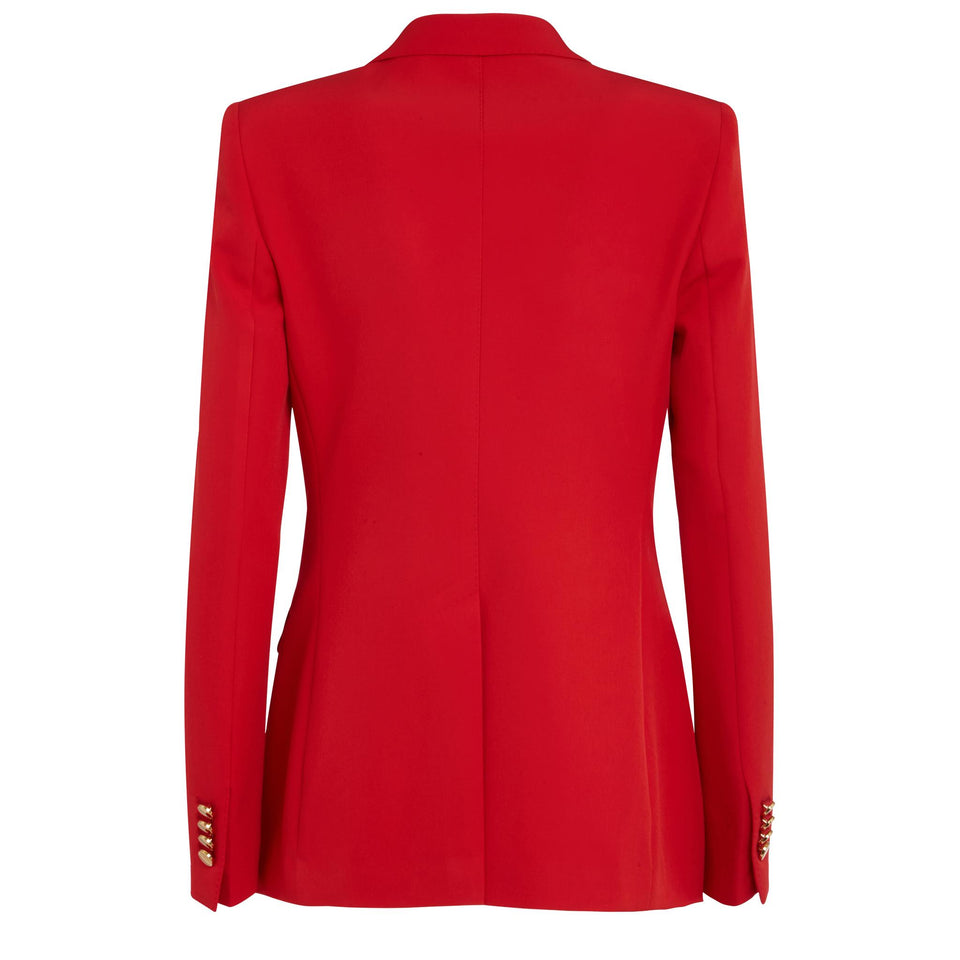 Giacca doppio petto ''J-Parigi'' in tessuto rossa