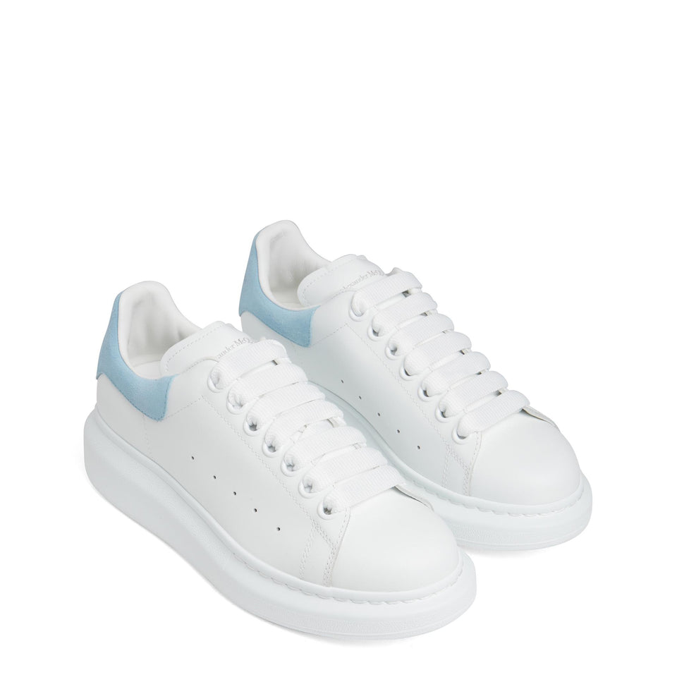 Sneakers oversize in pelle bianca e azzurra 553770 WHGP79412 ALEXANDER MCQUEEN 