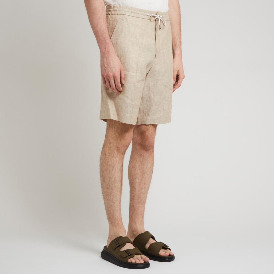 Shorts in lino beige