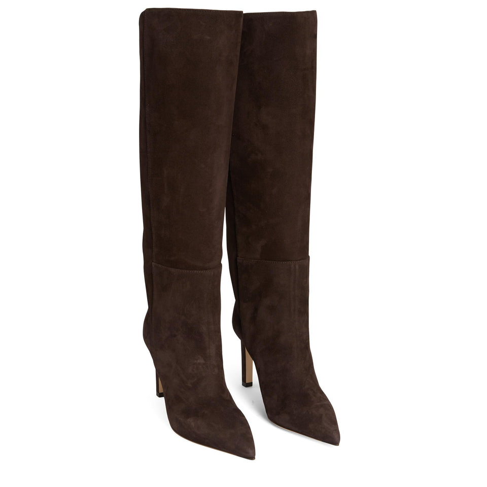 Stivale ''Alizze'' in suede marrone ALIZZEKB85 SUECOFFEE JIMMY CHOO 