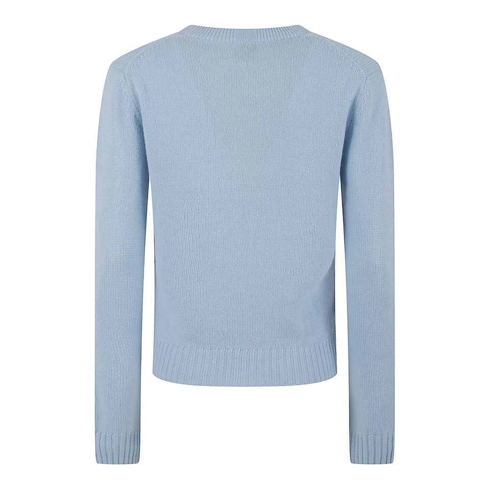 Maglia in cashmere azzurra 255 1120411 ALLUDE 