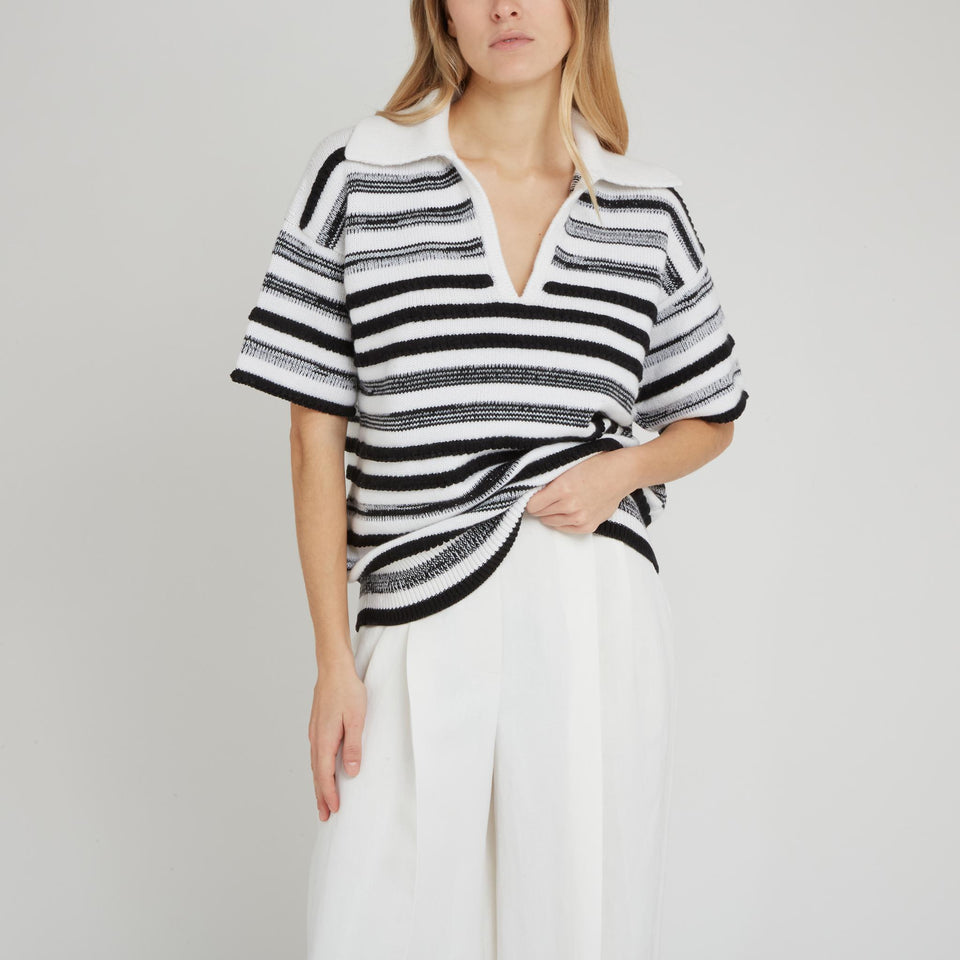 Maglia in cotone e cashmere multicolor