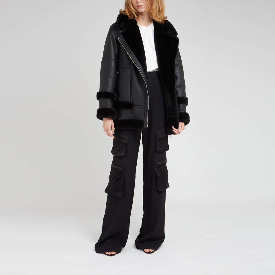 Black leather jacket