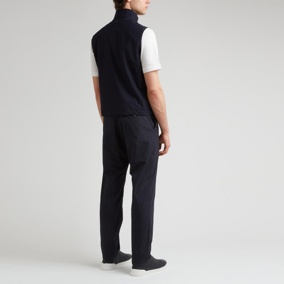 Gilet in tessuto blu