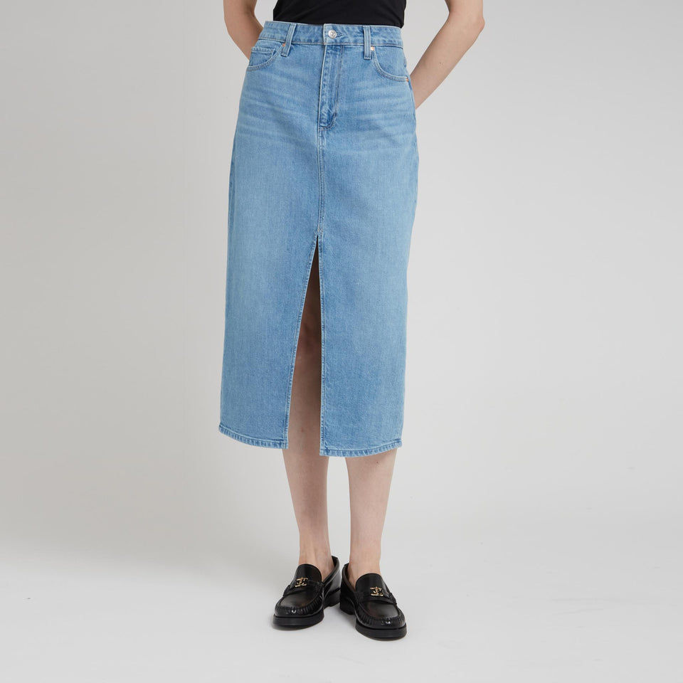 Gonna "Angela" in denim blu