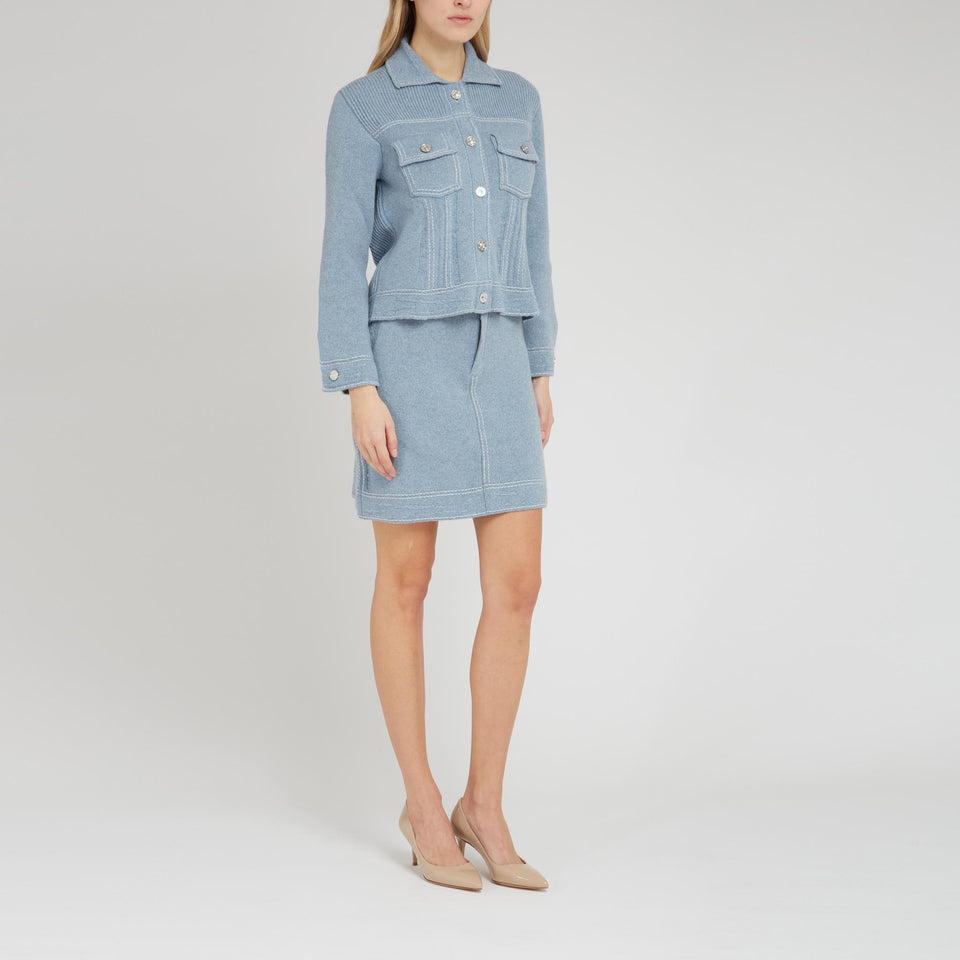 Light blue cashmere jacket