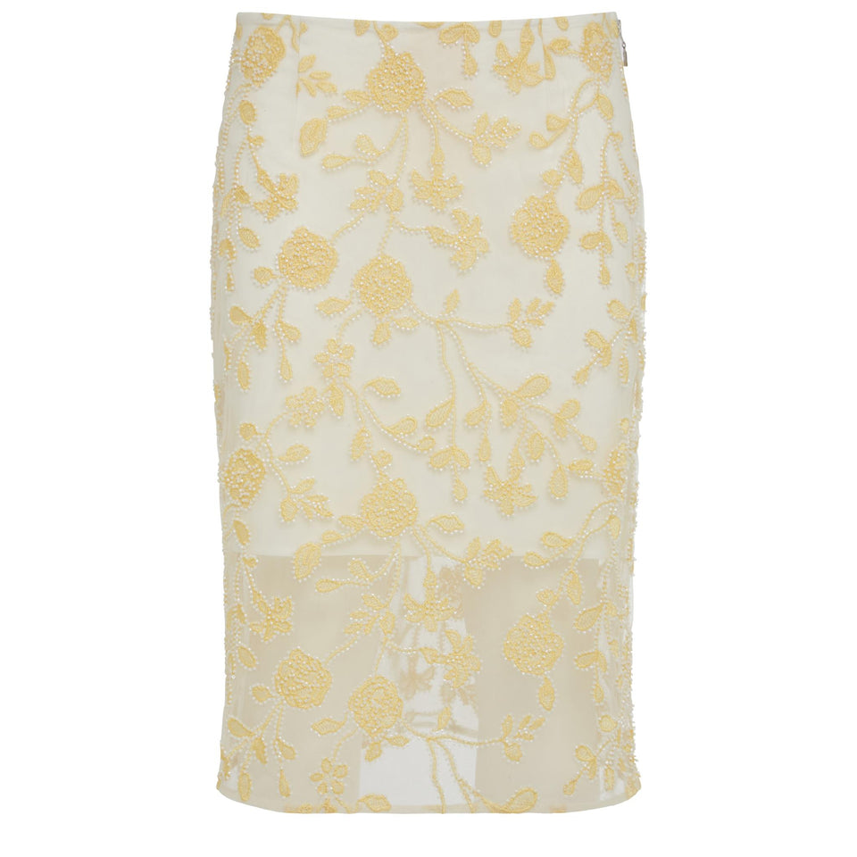 Yellow fabric skirt