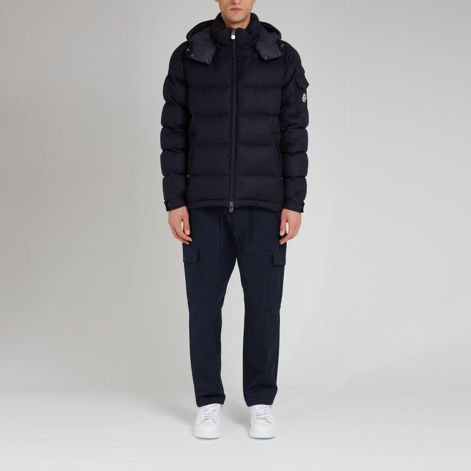 "Montgenevre" down jacket in blue fabric