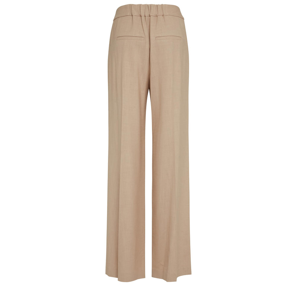 Pantalone in tessuto beige