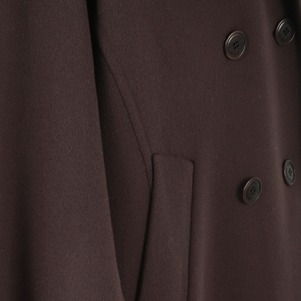 Cappotto in cashmere marrone D476D722 NKW91018 ERMANNO SCERVINO 