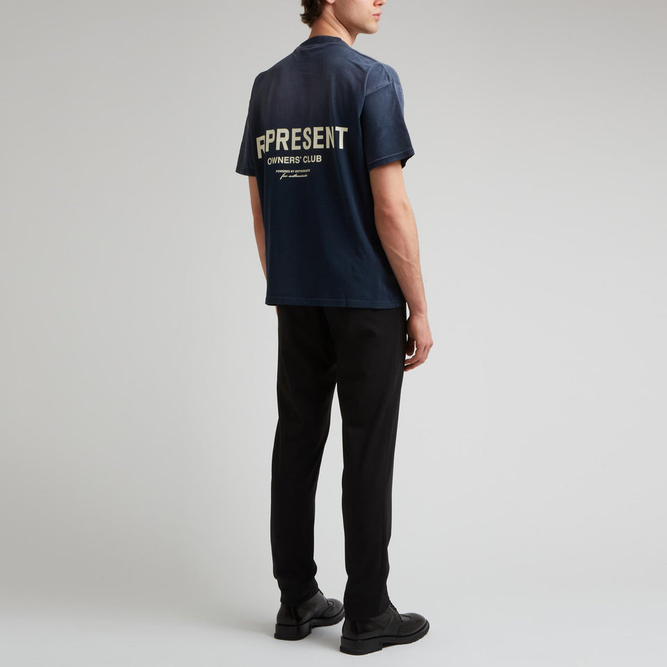 ''Owners club'' T-shirt in blue cotton