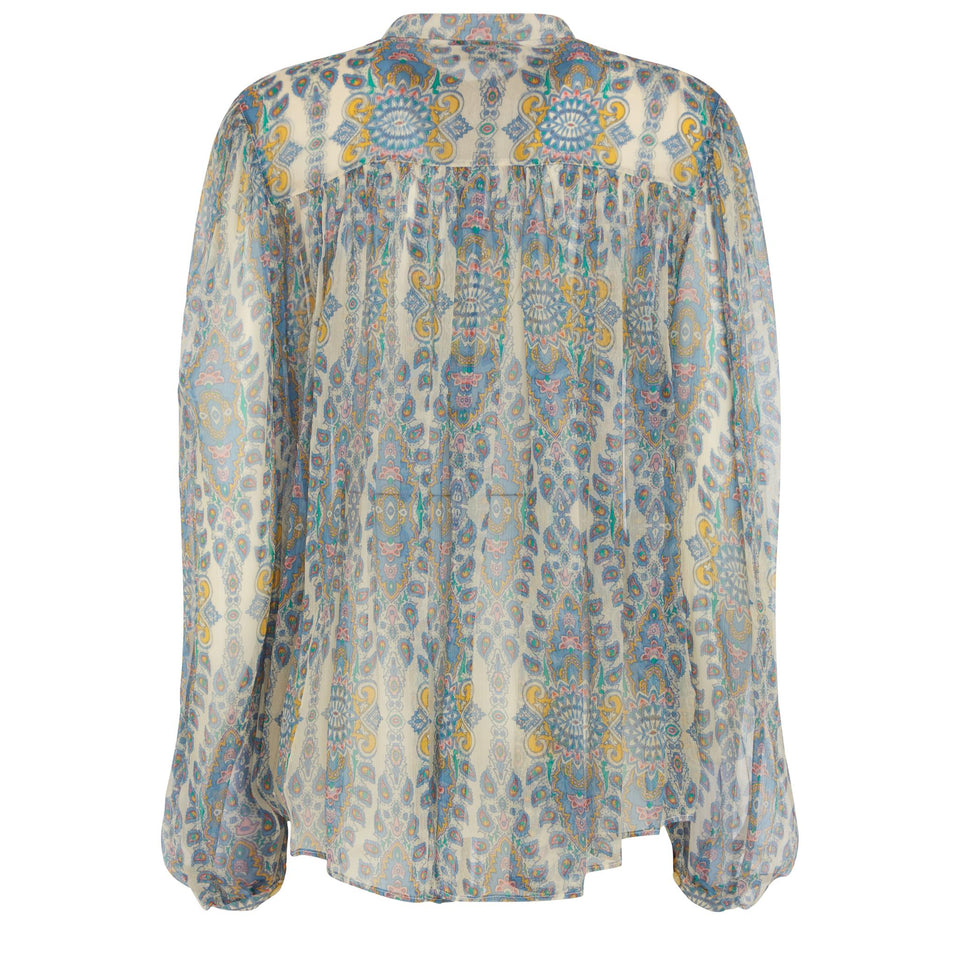 Camicia in seta multicolor