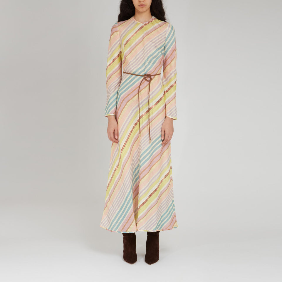 Abito in lino multicolor