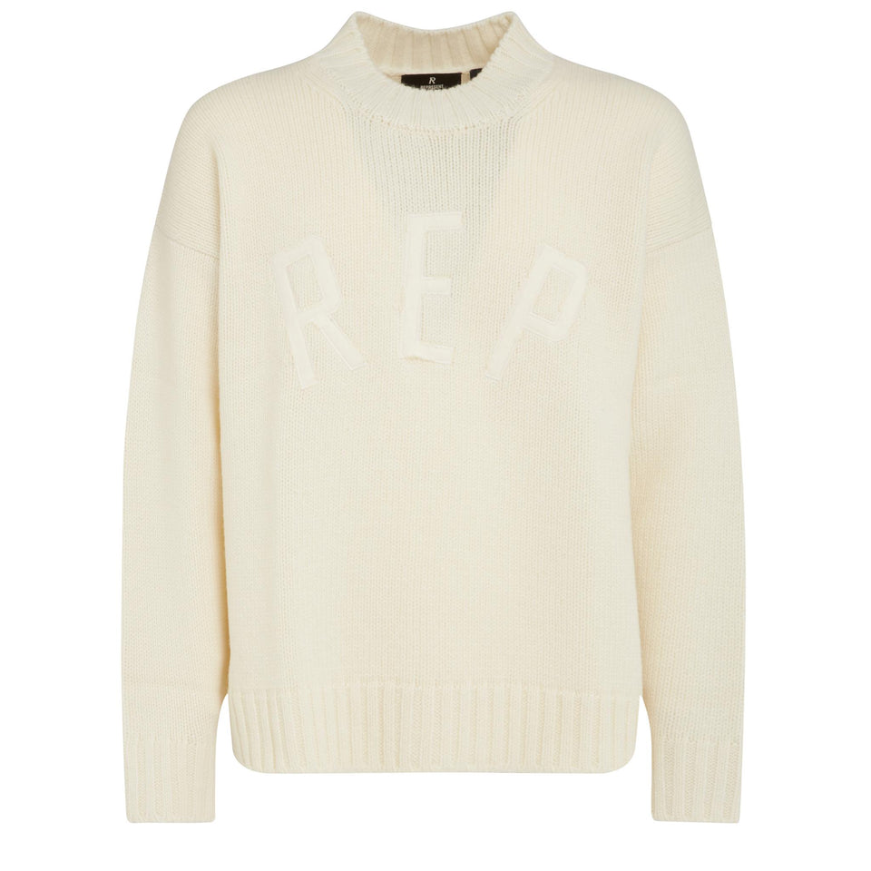 White wool sweater