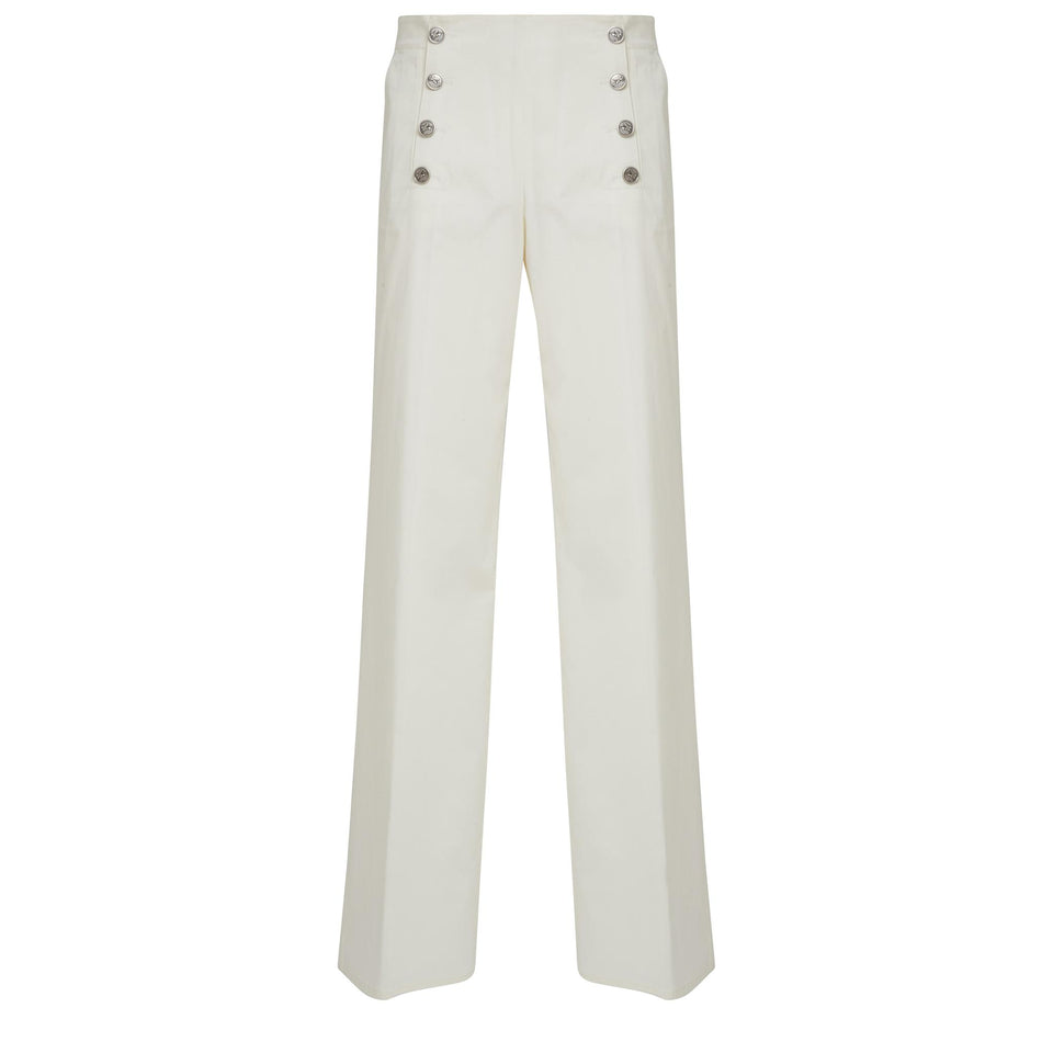 Pantaloni a gamba larga bianchi