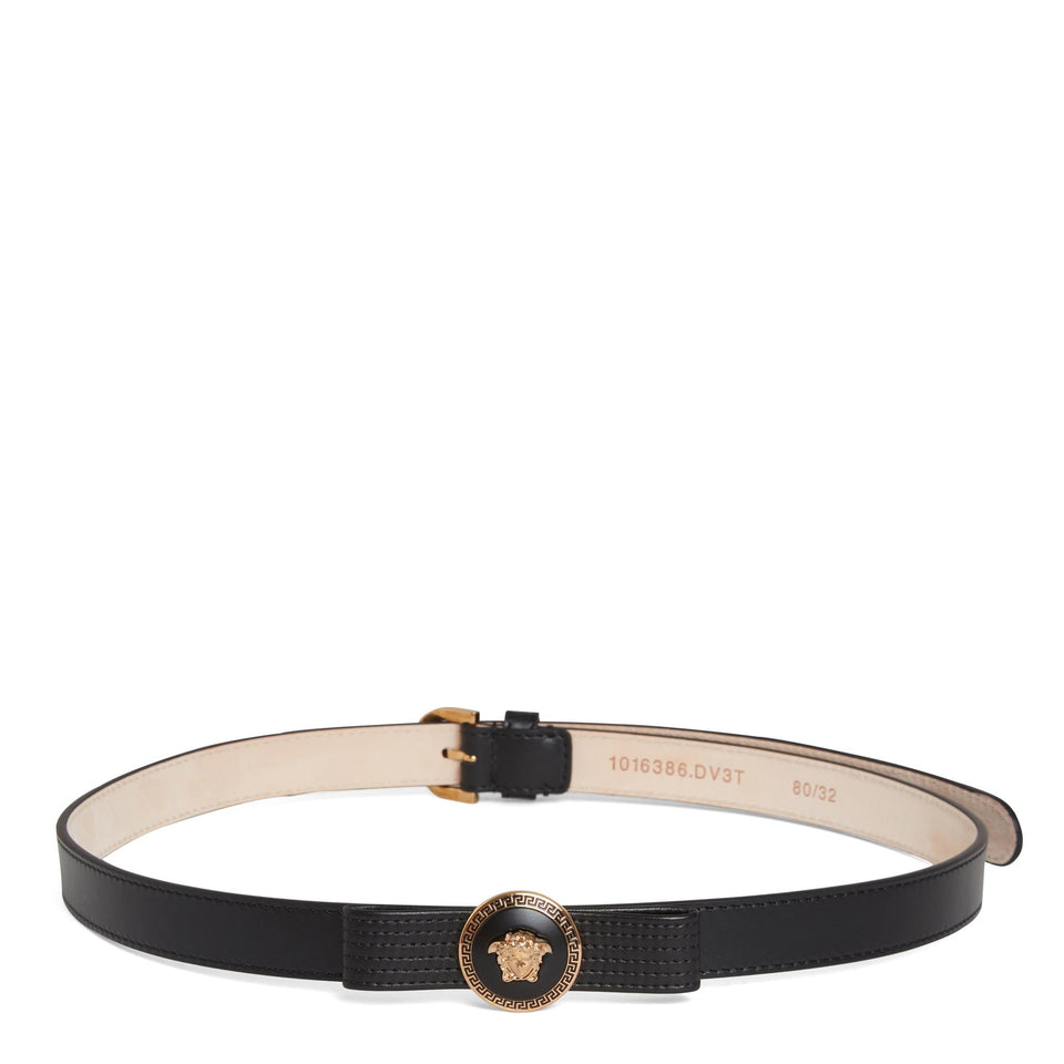 ''Gianni Ribbon'' belt in black leather