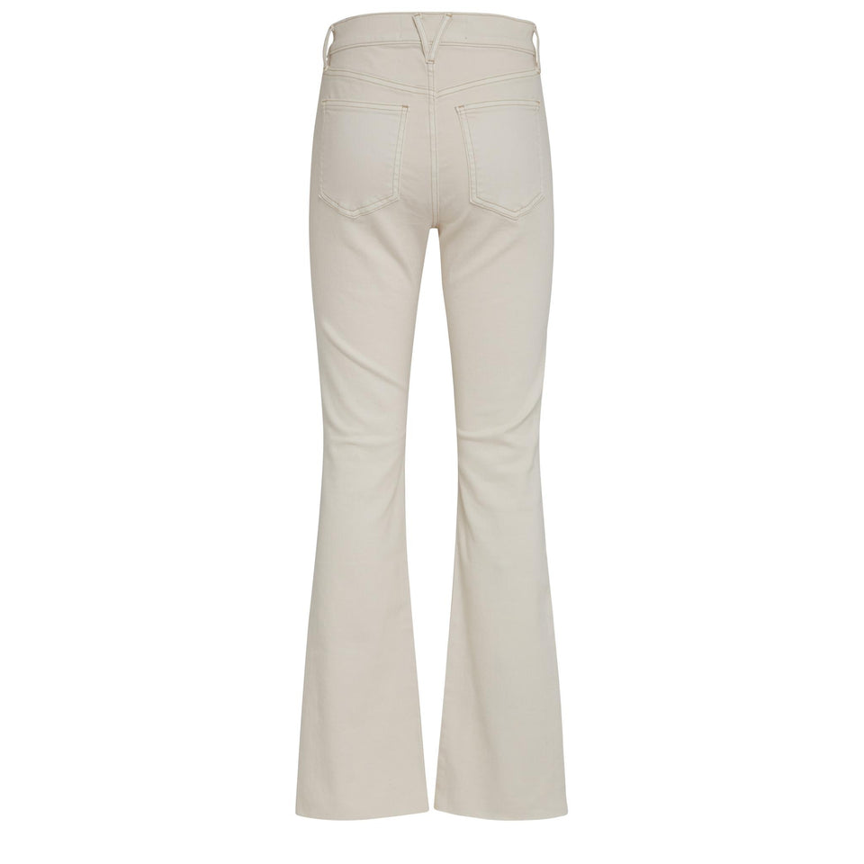 Jeans svasati in denim bianchi