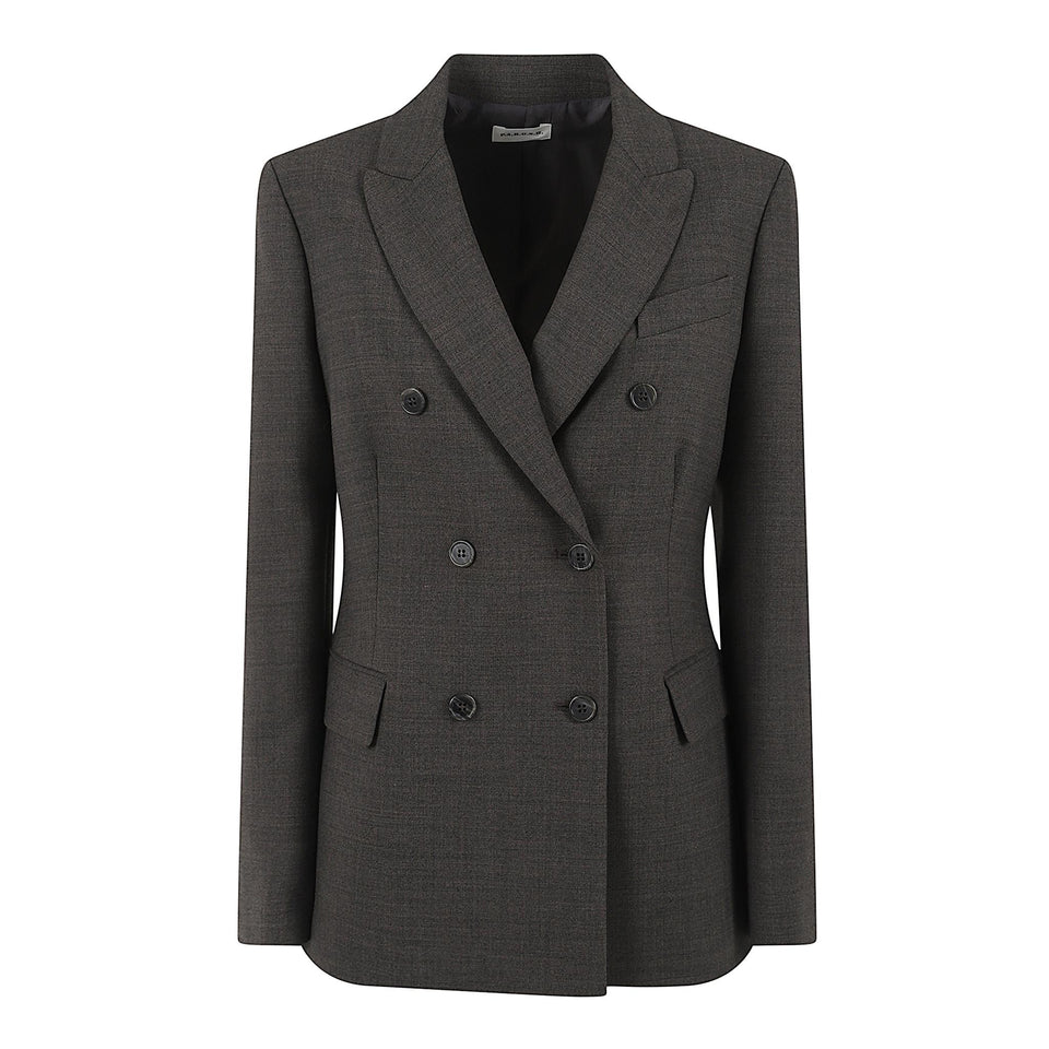 Giacca doppio petto in lana grigia D420021X POWO024 P.A.R.O.S.H. 
