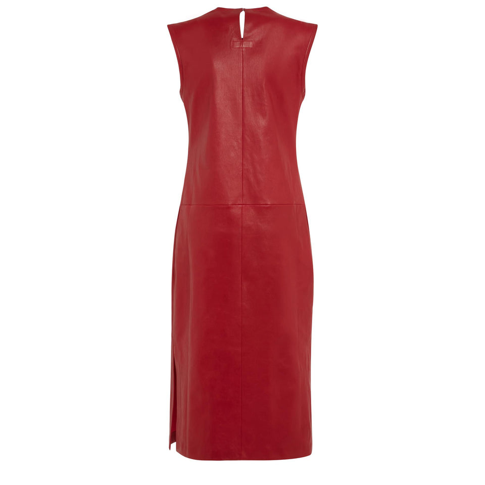 "Caro" red leather dress