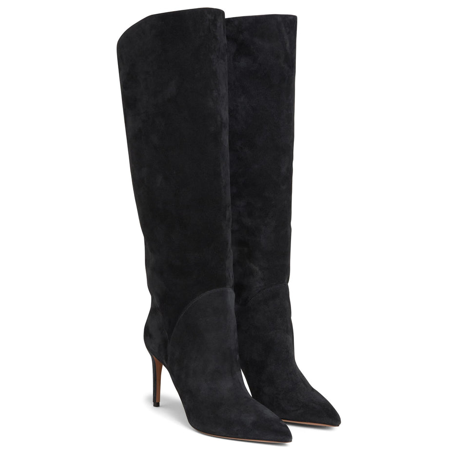 Stivale "Gaia" in suede nero PX1446 XV003OFF BLACK PARIS TEXAS 