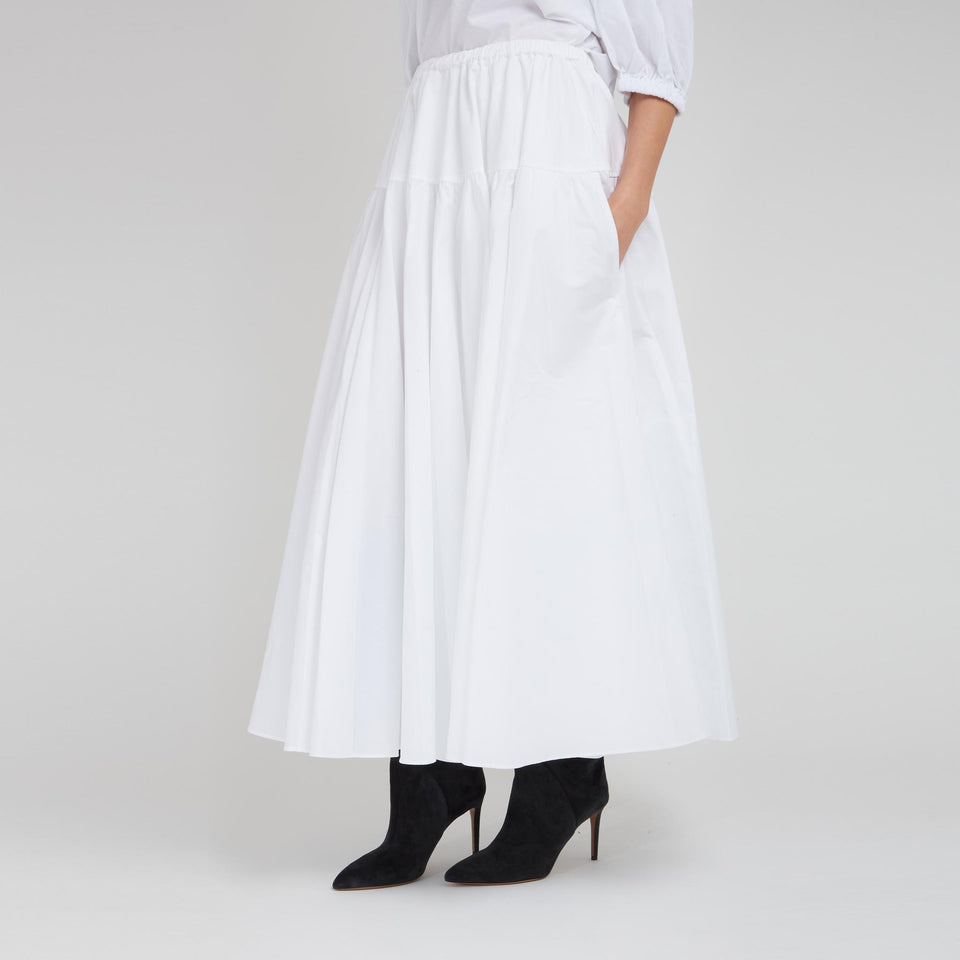 Gonna in cotone bianca SK080 0017001W PATOU 