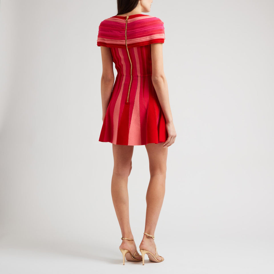 Abito in maglia rosso