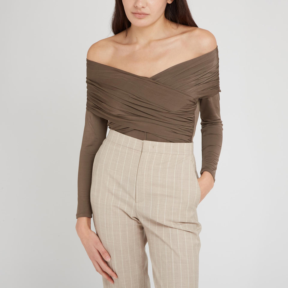 Body in tessuto marrone