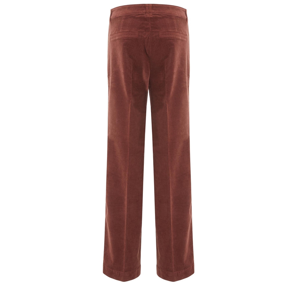 "Sasha" trousers in brown fabric