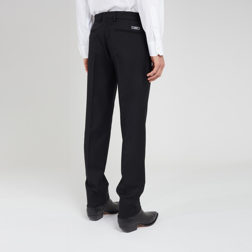 Pantalone sartoriale in lana nero
