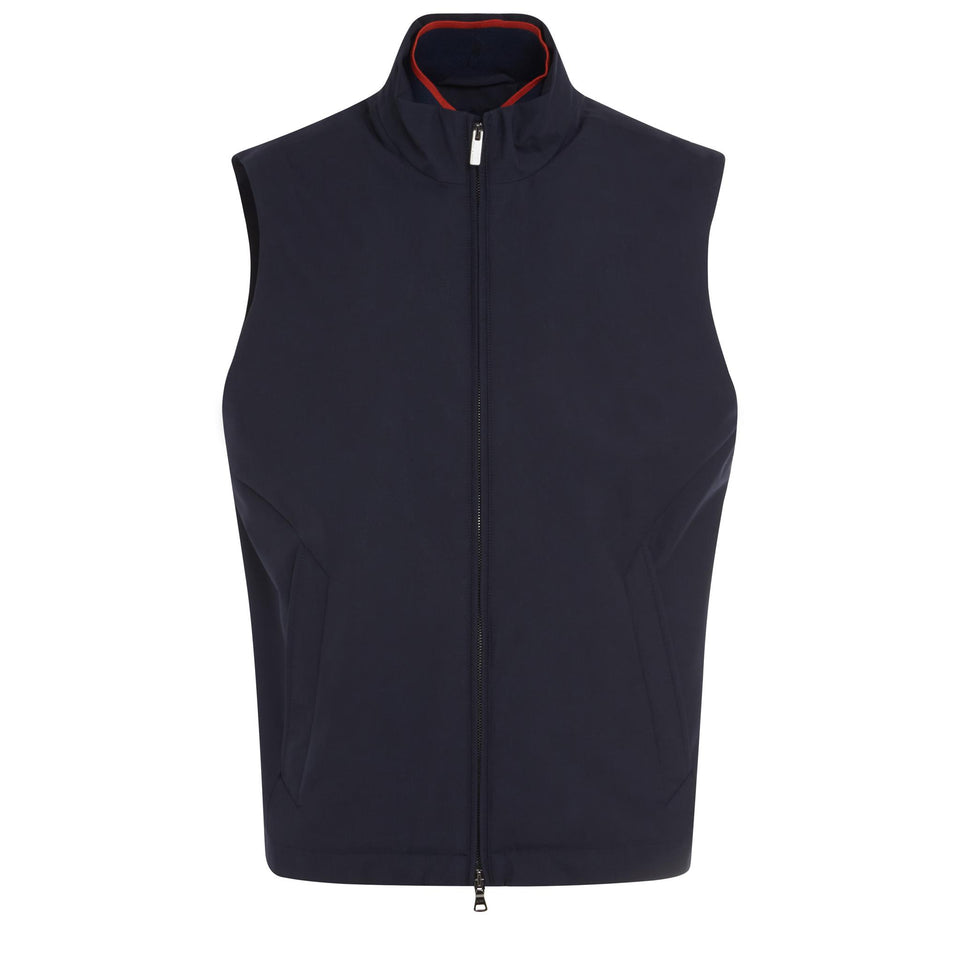 Gilet in tessuto blu