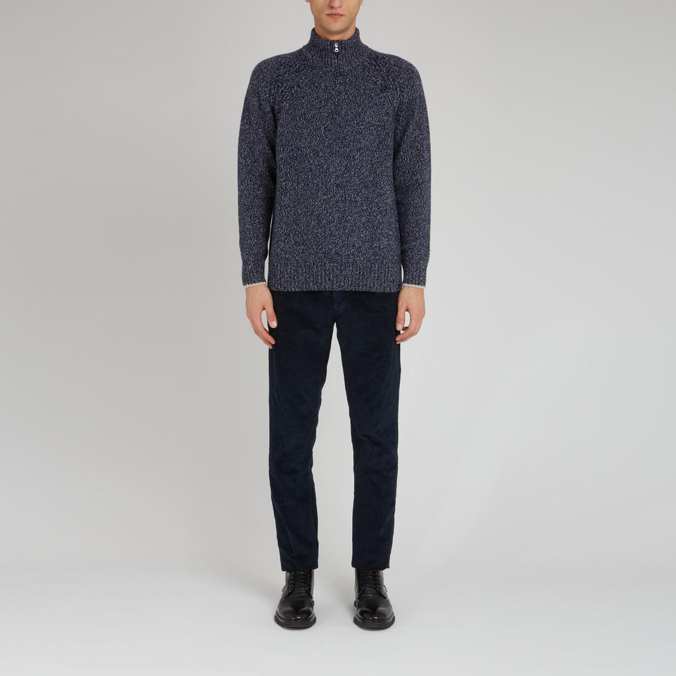 Maglia ''Riviera'' in lana e cashmere blu