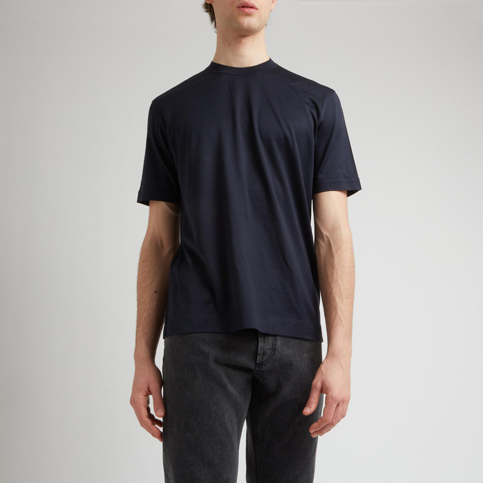 T-shirt in cotone blu