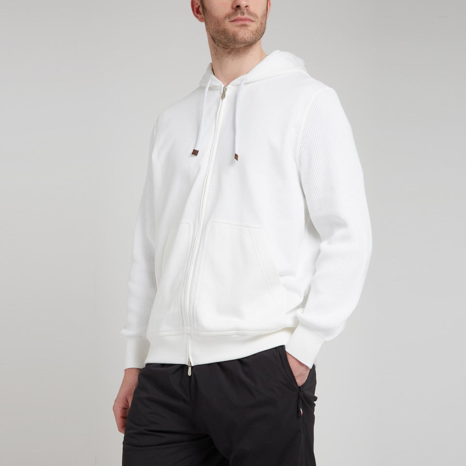 White cotton sweatshirt