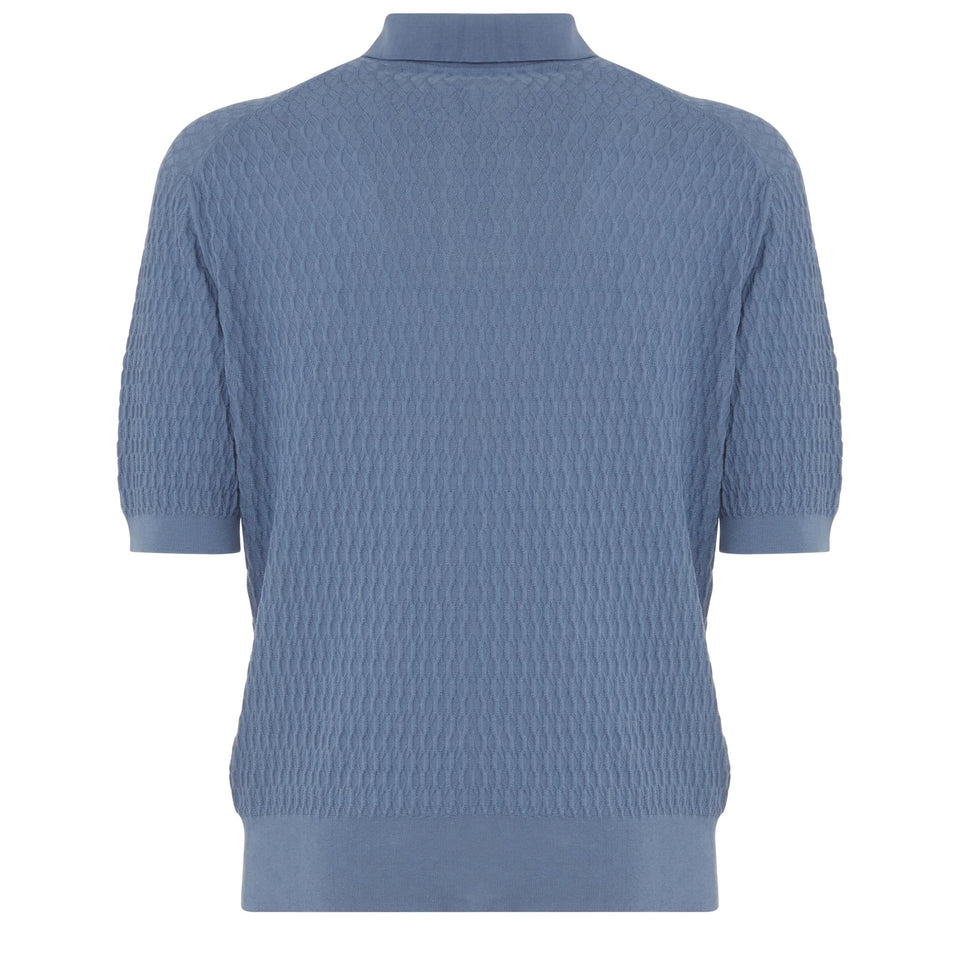 Light blue cotton polo