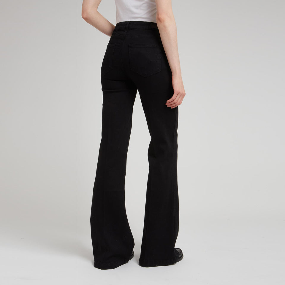 Jeans svasato in denim nero