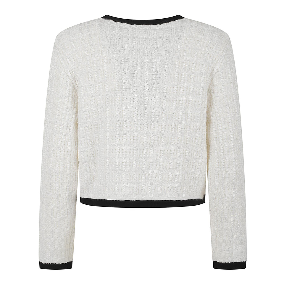 Giacca in tweed bianca CC508553702 B147 ALICE & OLIVIA 