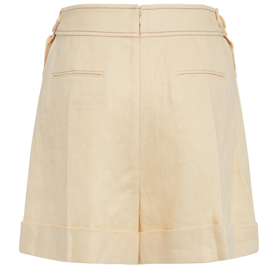 Shorts in lino beige - GIO MORETTI