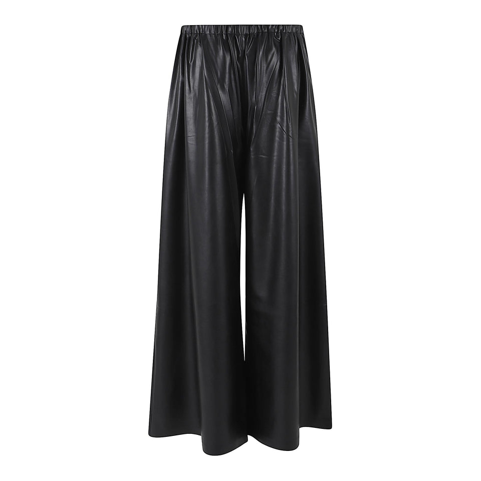 Pantalone baggy in pelle nero ST3257LVO96 001 NORMA KAMALI 