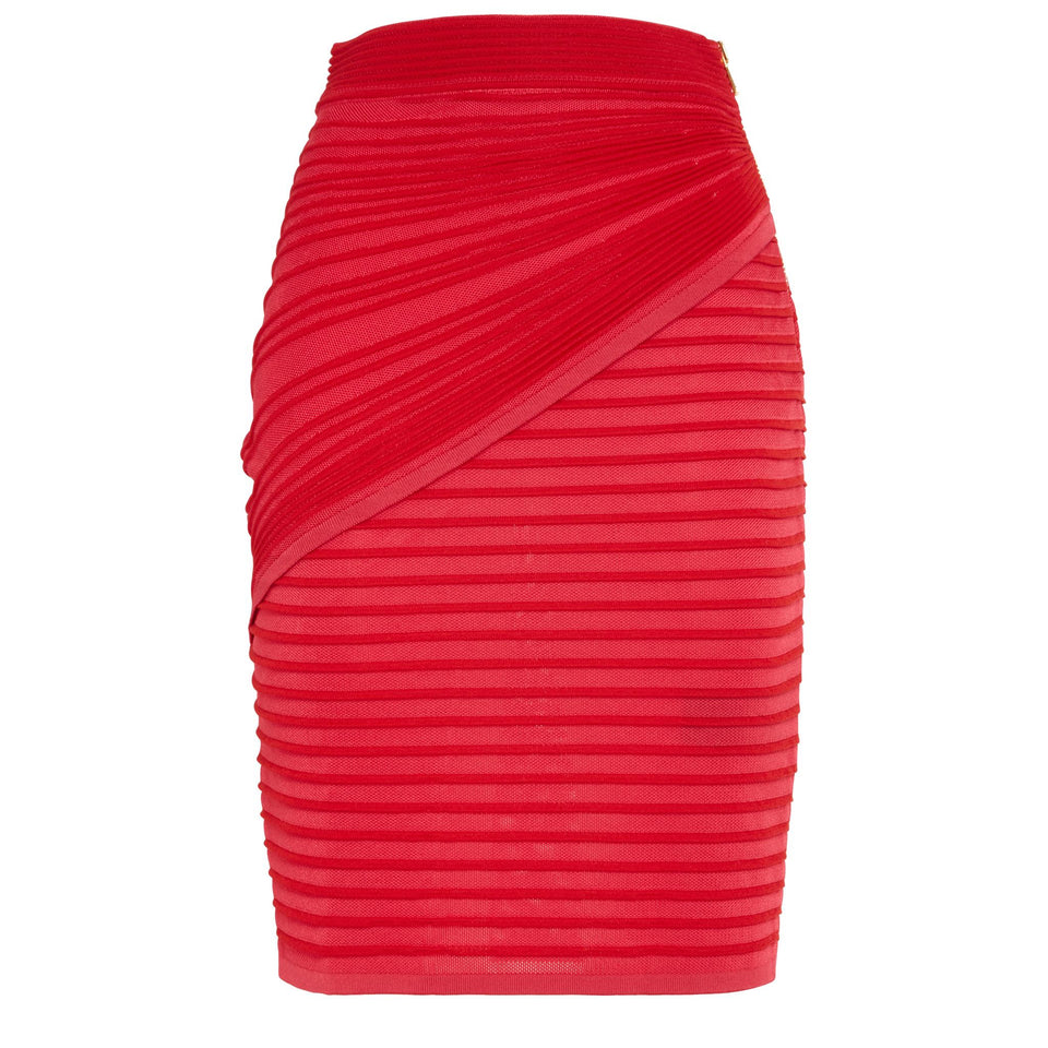 Gonna in maglia rossa