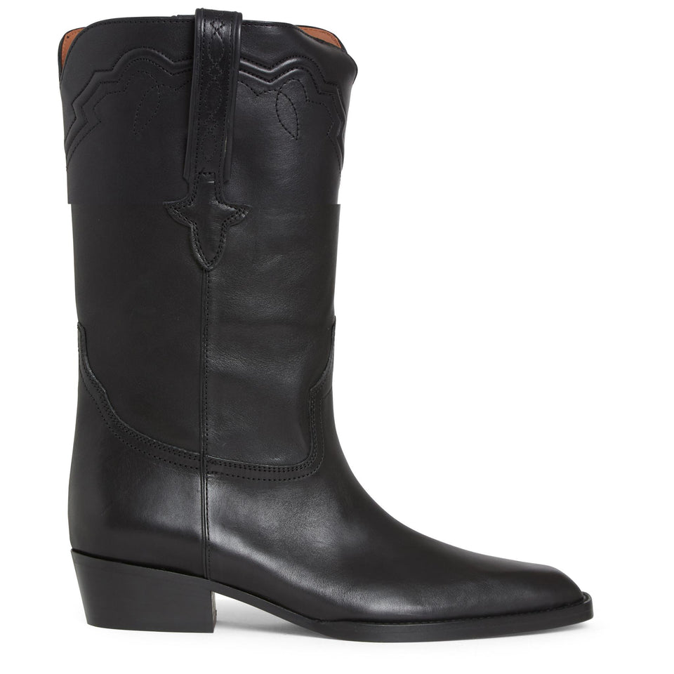 Stivaletto "Hilda" in pelle nero PX1452 XSVT1BLACK PARIS TEXAS 